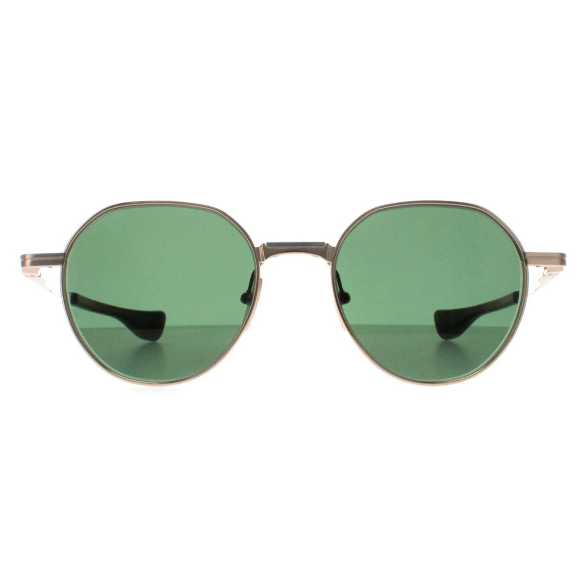 Runde Sonnenbrille mit grünem Farbton