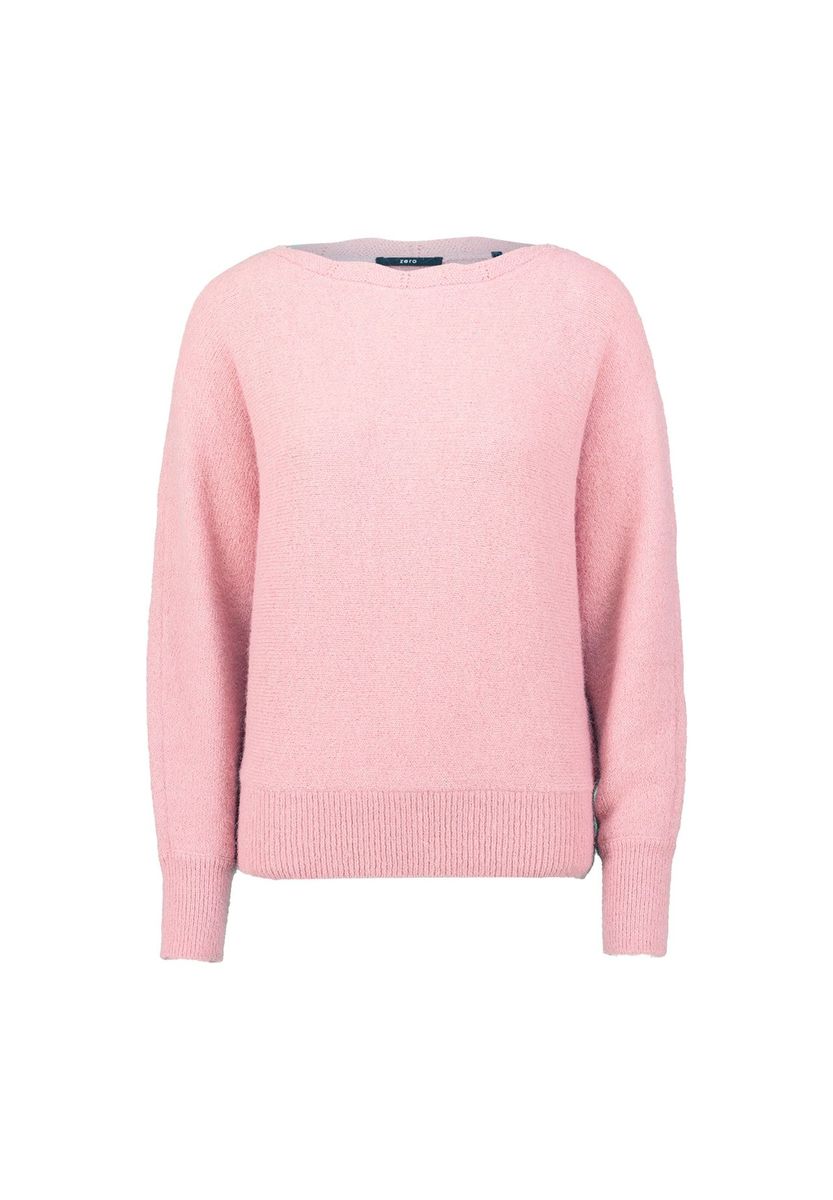 Strickpullover mit U-Boot-Ausschnitt in lockerer Passform