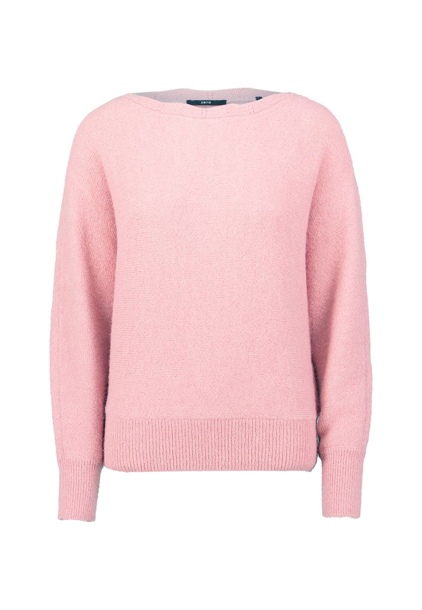 zero Strickpullover mit U-Boot Ausschnitt, rosa, 34