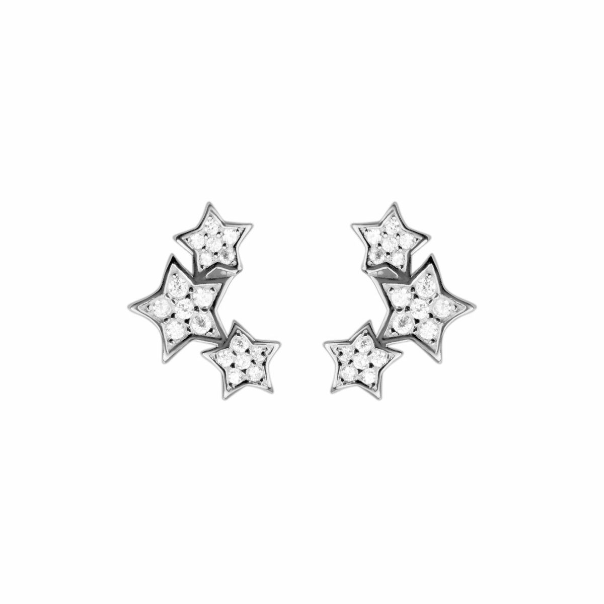 Funkelnde Stern-Ohrstecker Set