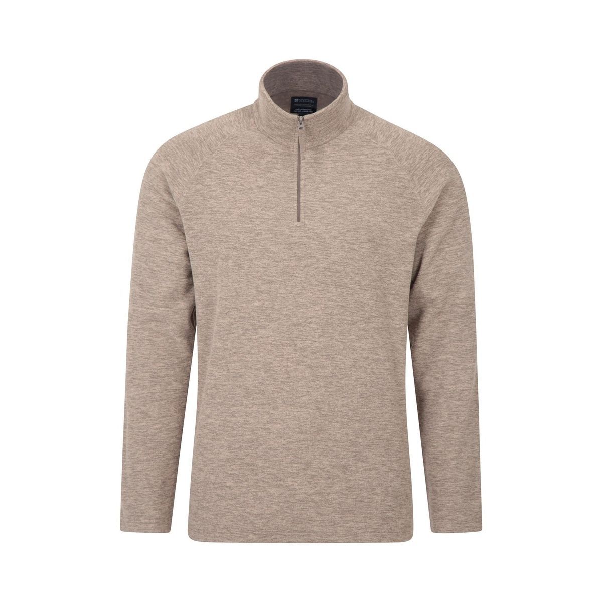 Herren Heather Fleece Pullover mit Halbreißverschluss