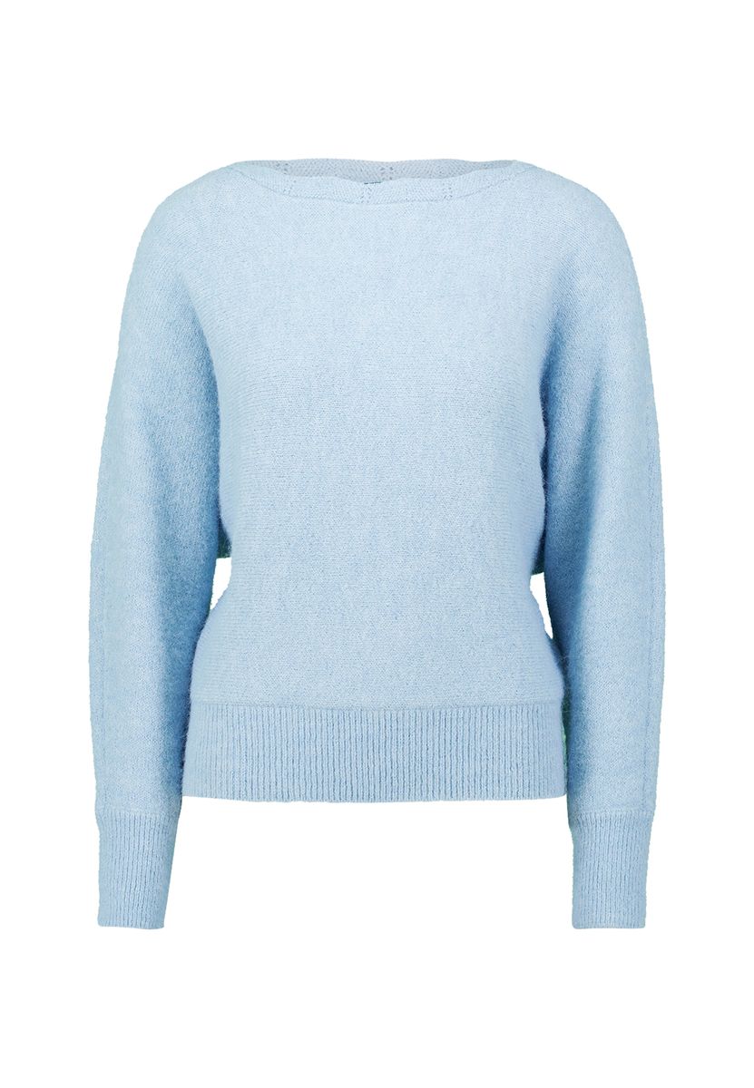 Strickpullover mit U-Boot-Ausschnitt und lockerer Passform