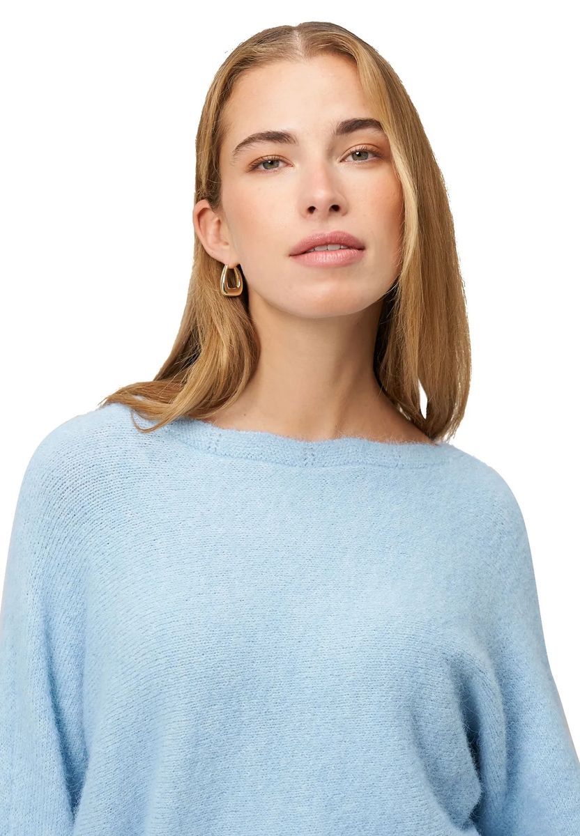 Strickpullover mit U-Boot-Ausschnitt und lockerer Passform