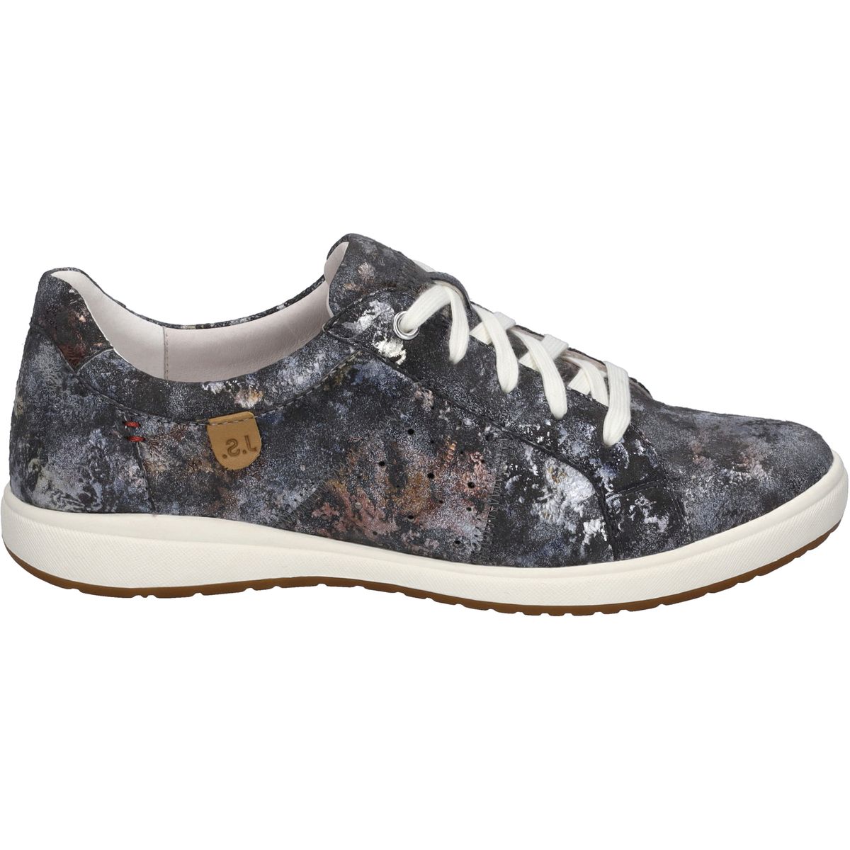 Leder-Sneaker im Distressed-Metallic-Look