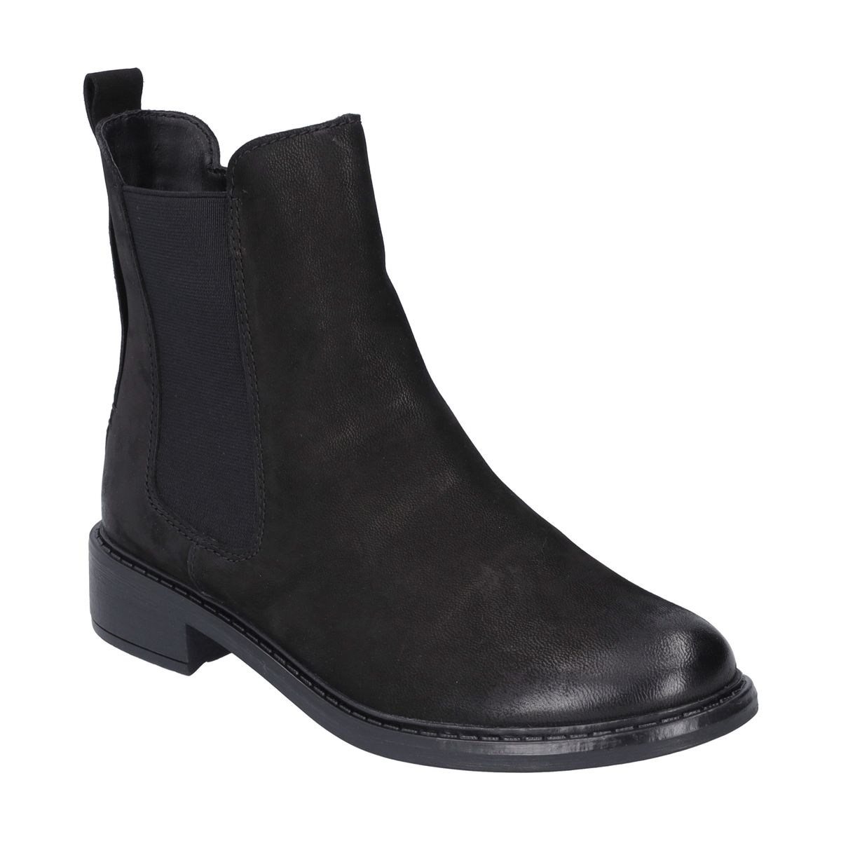 Schwarze Chelsea-Stiefelette aus Leder