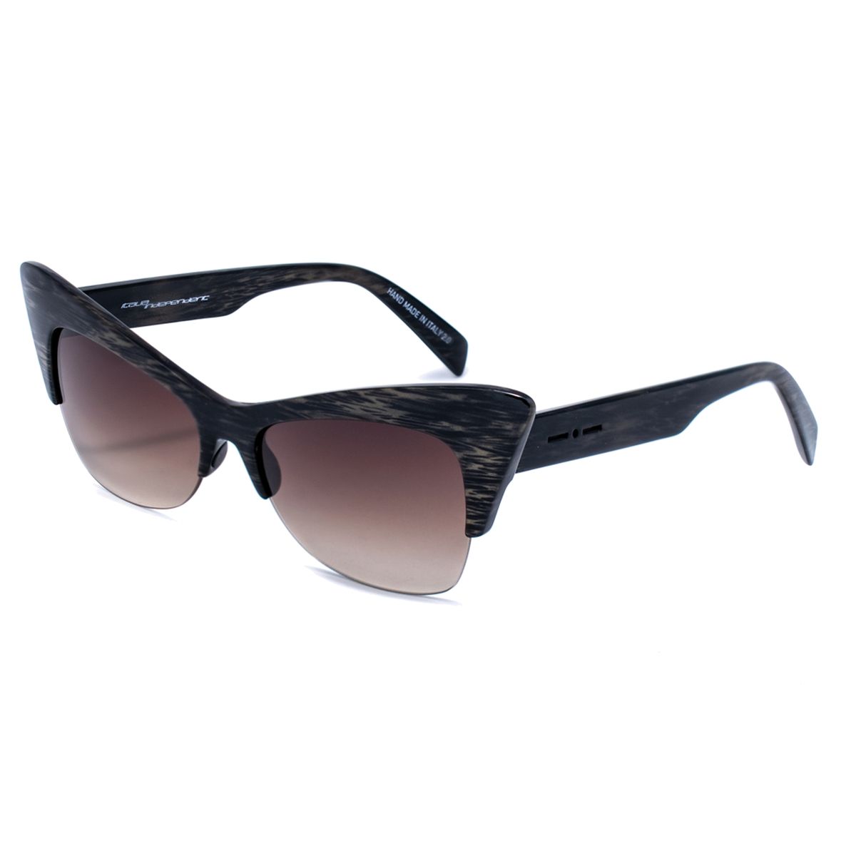Cat-Eye Sonnenbrille mit Holzmaserung