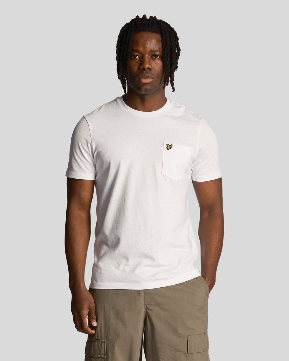 Klassisches T-Shirt mit Rundhalsausschnitt und Tasche