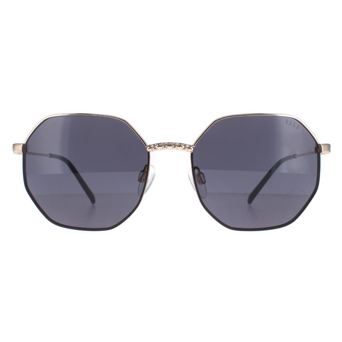 Sechseckige Sonnenbrille mit Metallrahmen