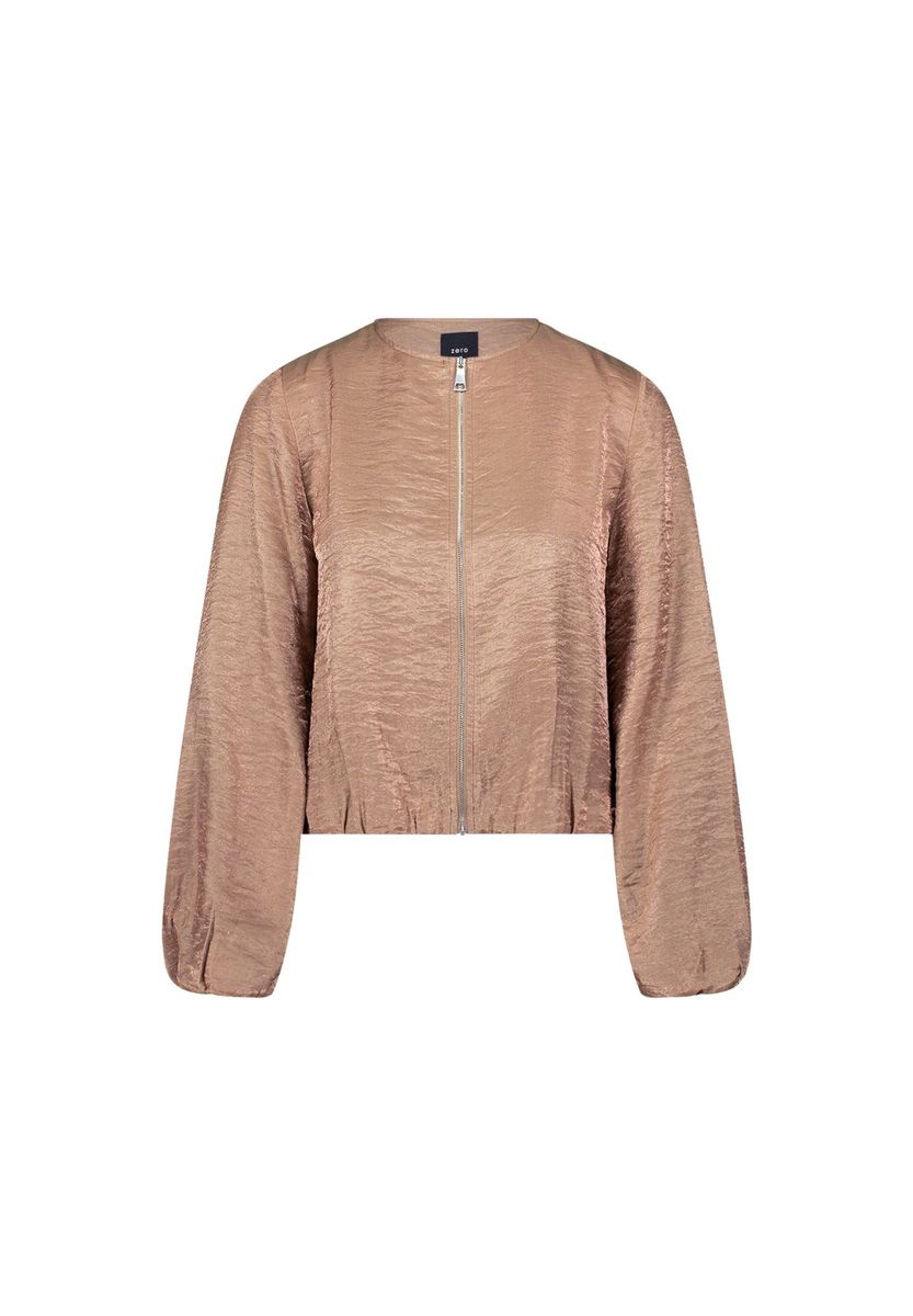 Bomberjacke mit Struktur und Ballonärmeln