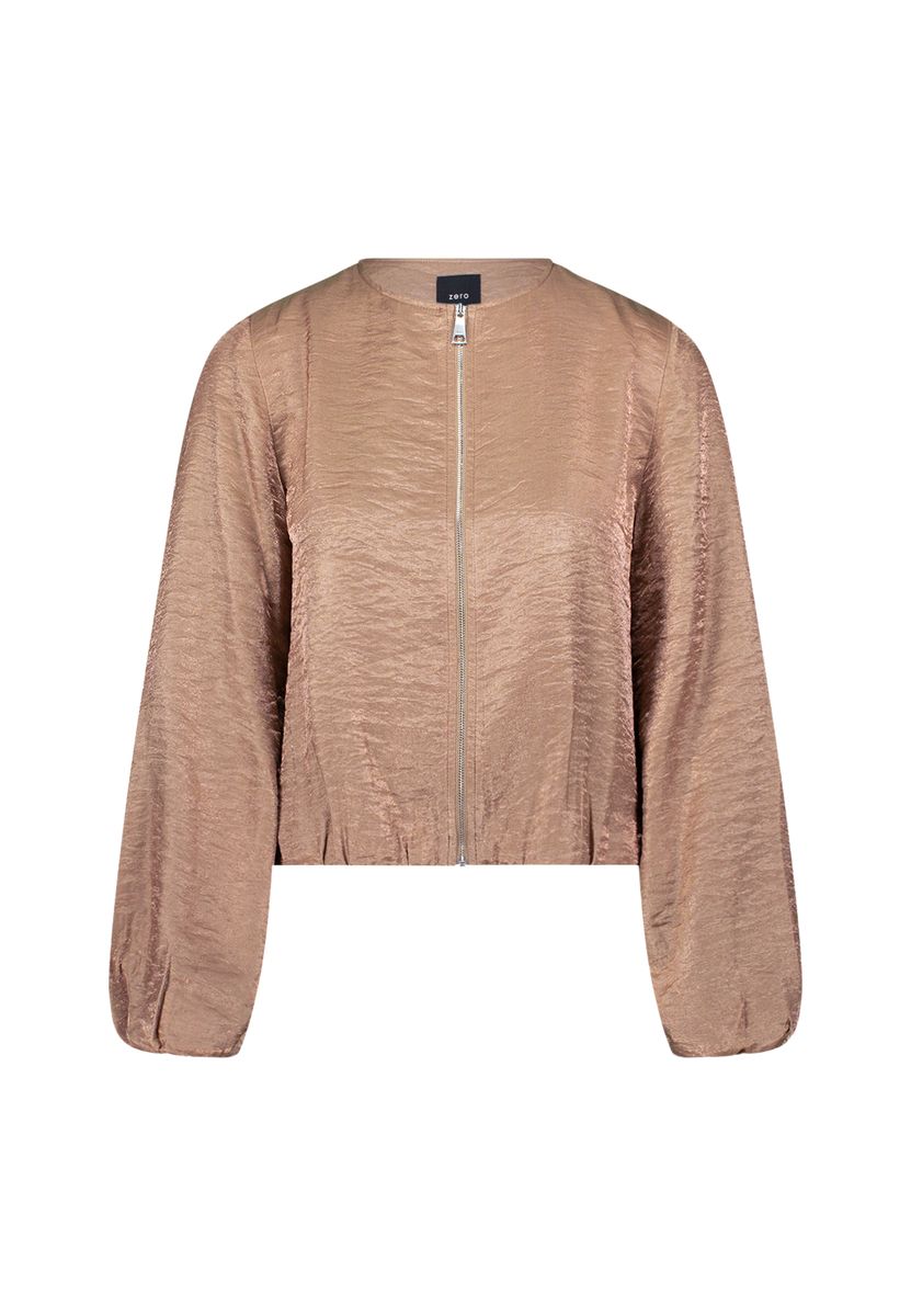 zero Jacke mit Knittereffekt, roségold, 36