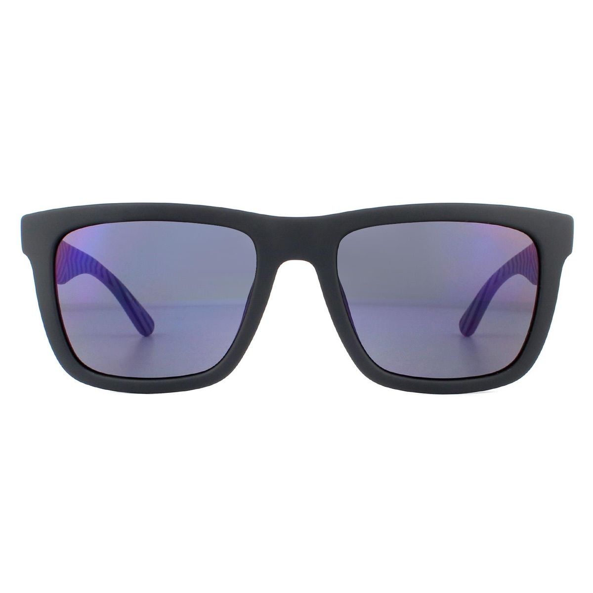 Matteblaue Rechteckige Sonnenbrille