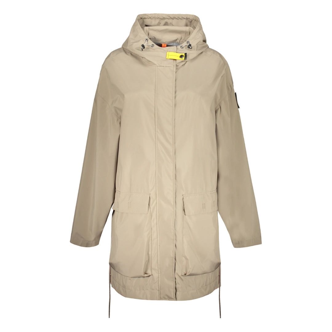 Kapuzen Trenchcoat in Beige