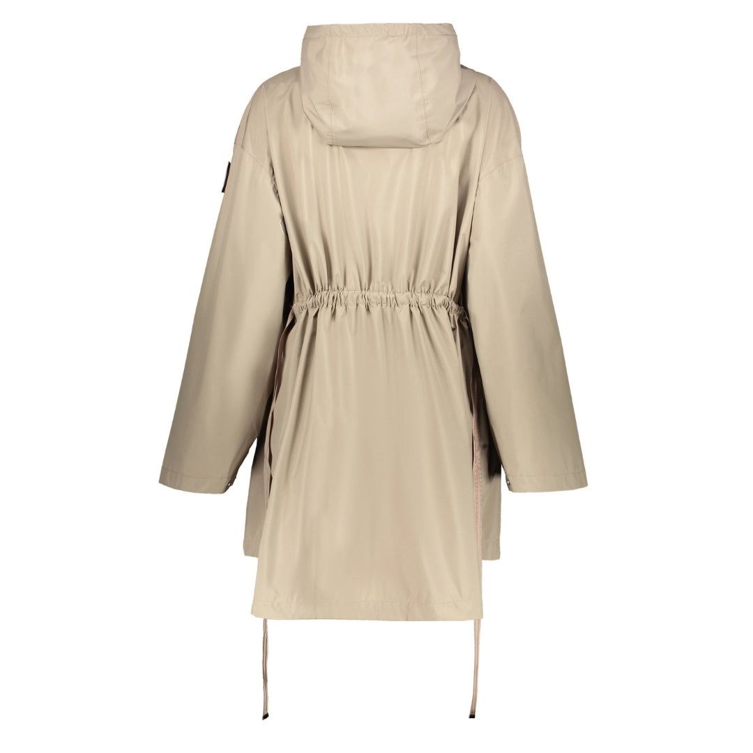 Technischer Parka mit Kapuze und Kordelzug