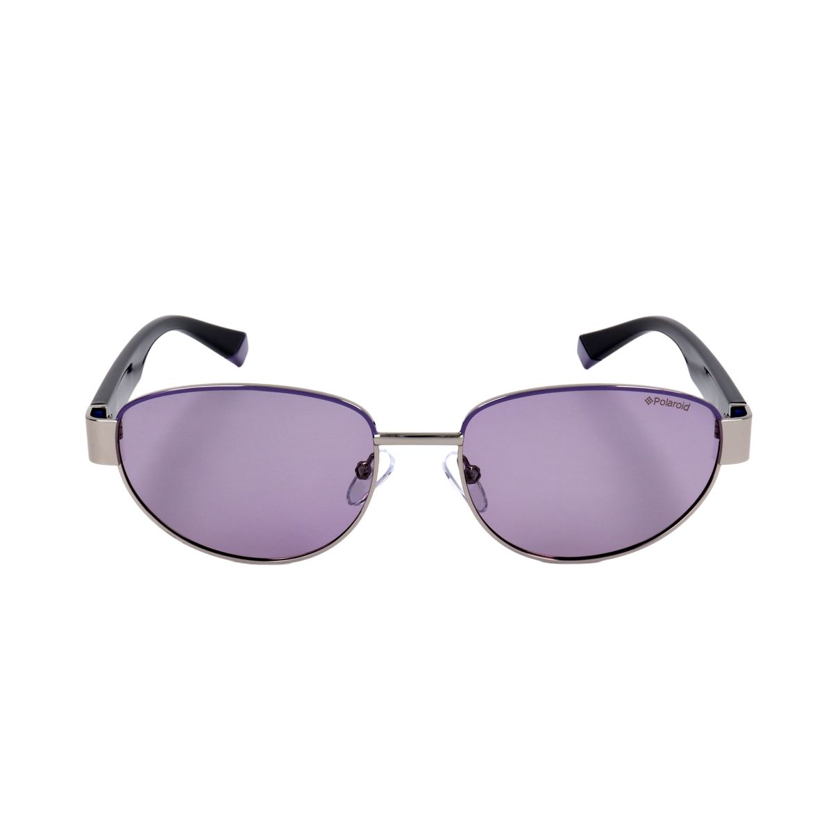 Ovale Sonnenbrille mit schwarzen Akzenten