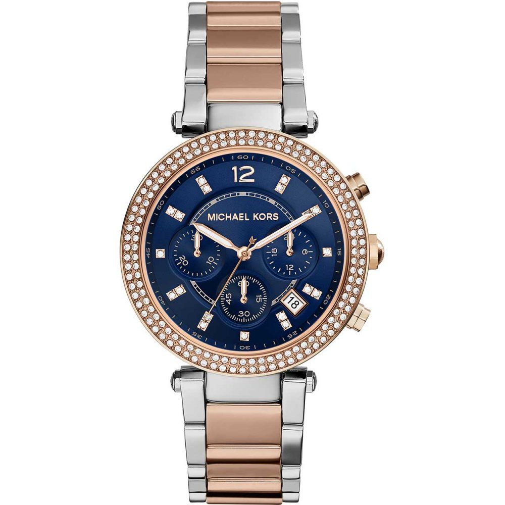Elegante Zweifarbige Chronograph Uhr