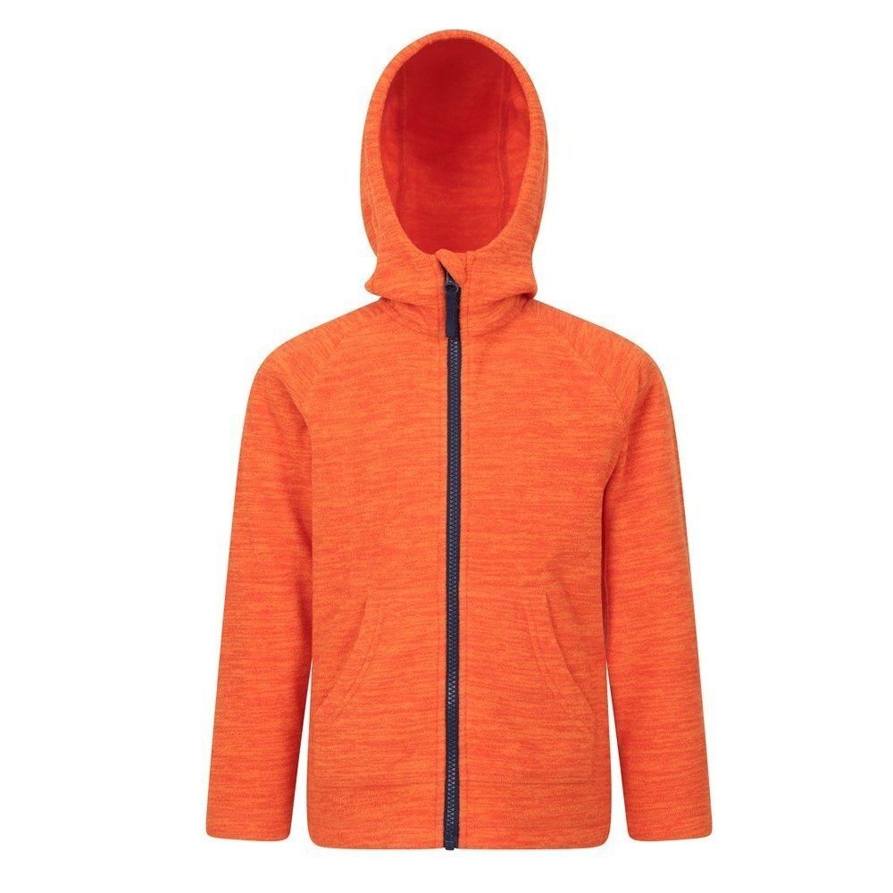 Microfleece-Kapuzenpullover mit durchgehendem Reißverschluss