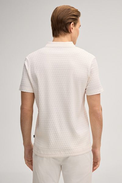 JOOP! Herren Poloshirt Jorge Offwhite Strukturierte Baumwollmischung