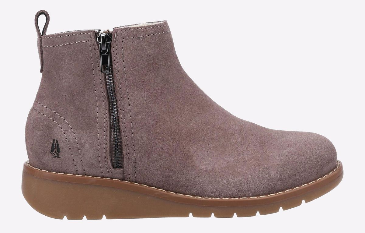 Hush Puppies Libby Veloursleder Damen Stiefeletten In Taupe
