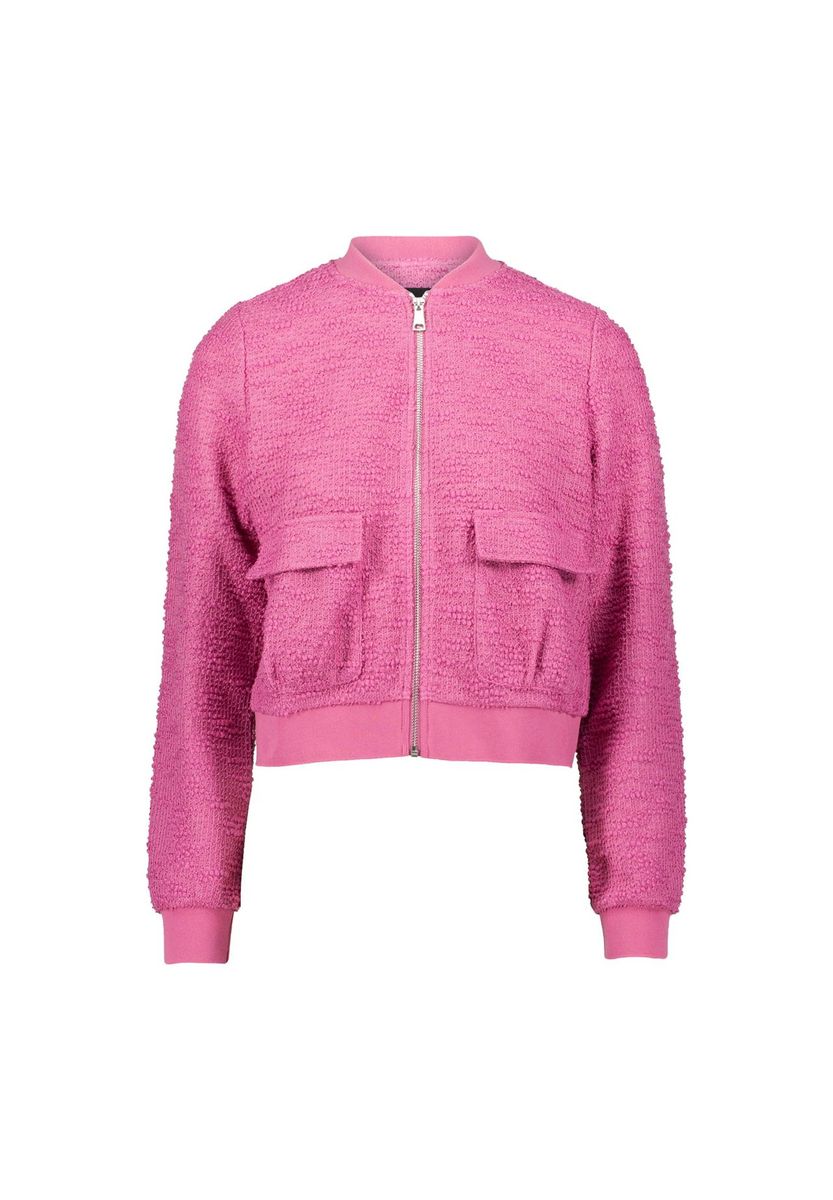 Strukturierte Bouclé Bomberjacke