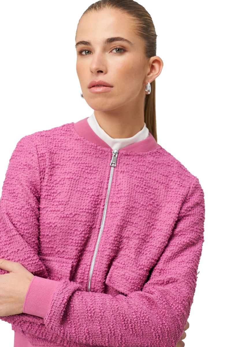 Strukturierte Bouclé Bomberjacke