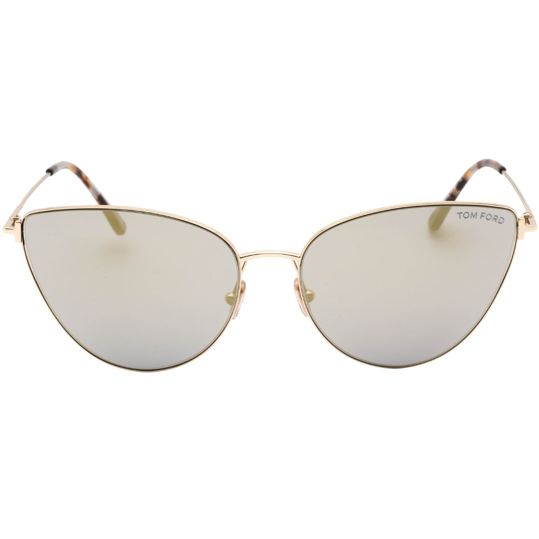 Elegante Cat-Eye Sonnenbrille mit Goldrahmen