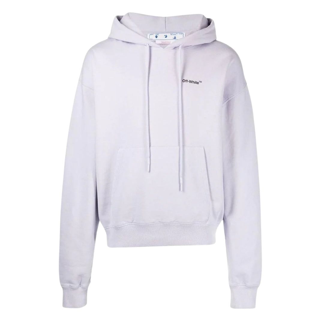 Dusty Lilac Off-White Logo-Kapuzenpullover