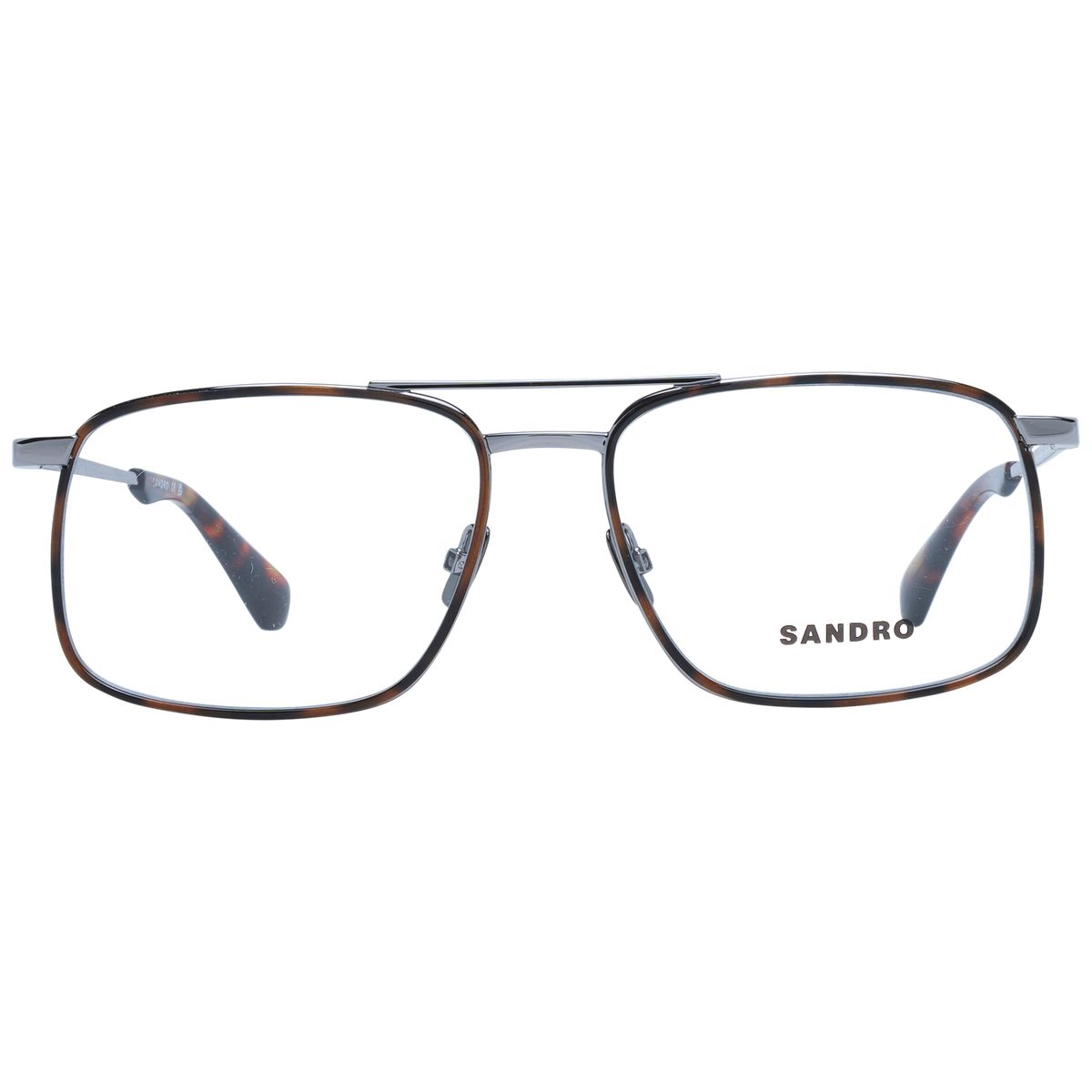 Quadratische Metallbrille mit Doppelsteg