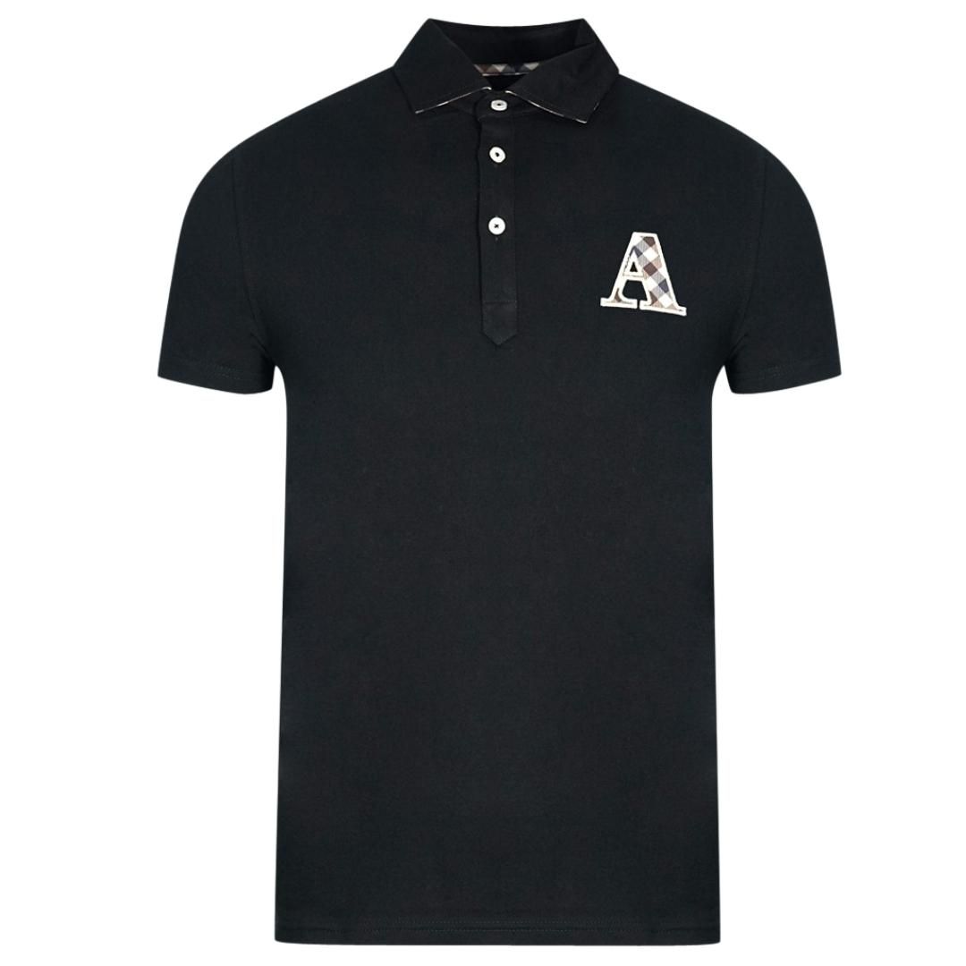 Klassisches Baumwoll-Poloshirt mit Karomuster-Logo