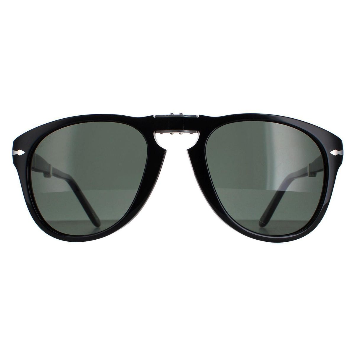 Polarisierte Sonnenbrille Persol 714 mit schwarzem Rahmen