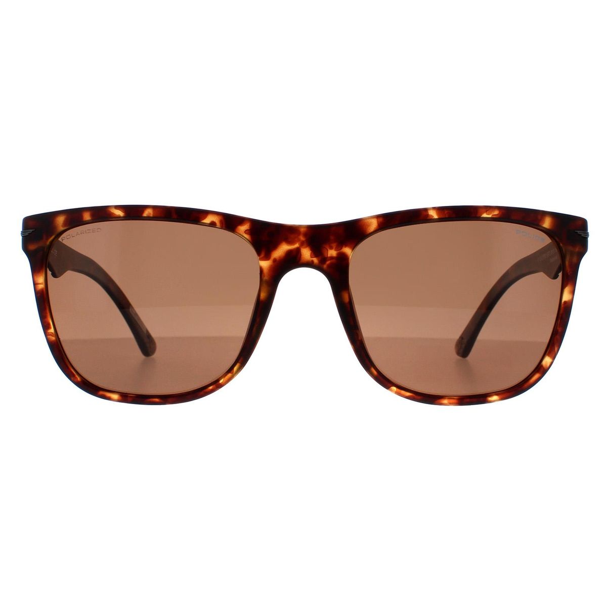 Matte Dunkel Havanna Rechteckige Sonnenbrille