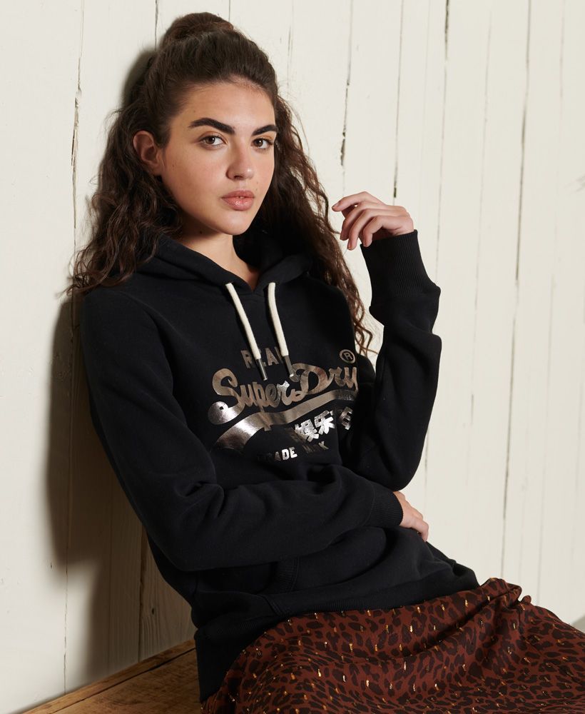 Vintage Logo Baumwoll-Kapuzenpullover