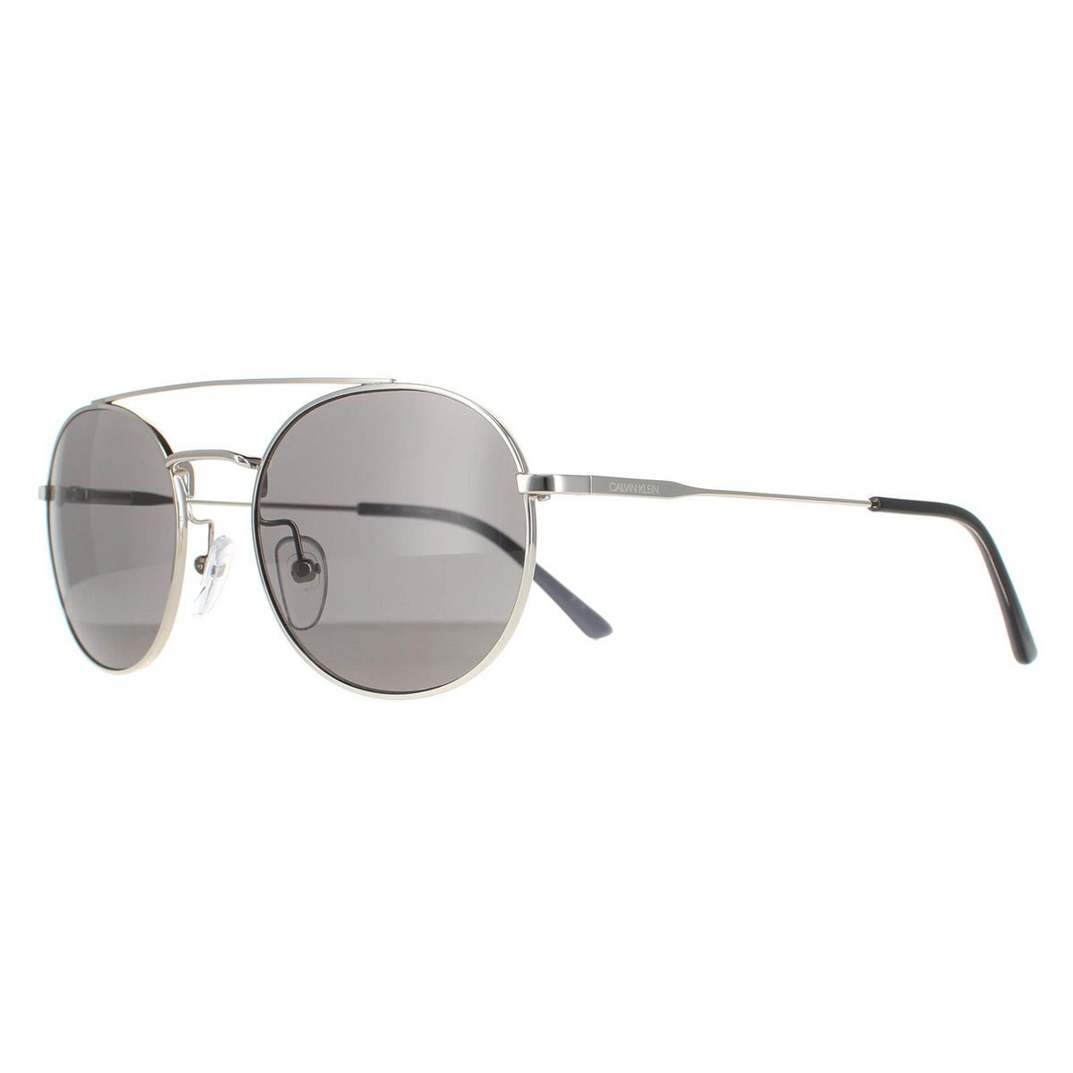 Moderne Runde Doppelsteg Sonnenbrille