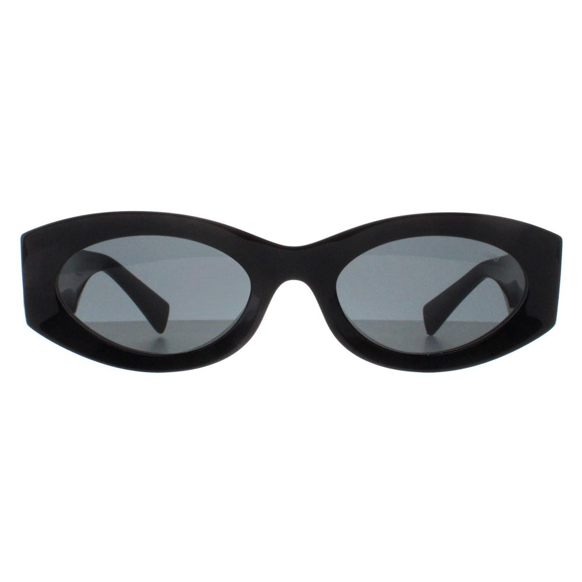 Ovale Sonnenbrille mit breitem Rahmen