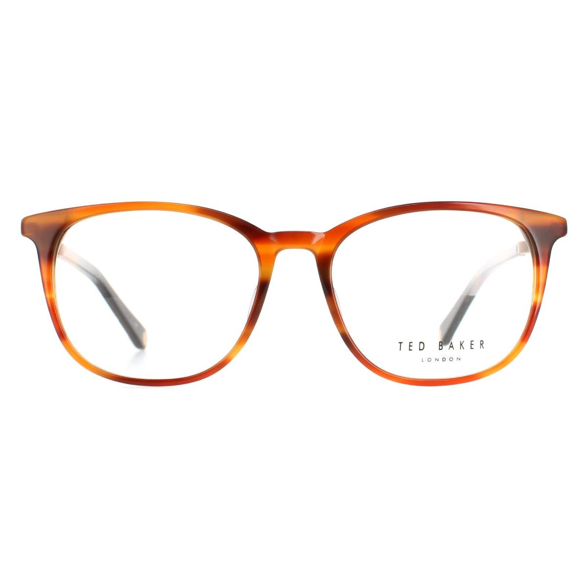Ted Baker Runde Mens Cognac Horn TB8219 Archer Brillenfassungen