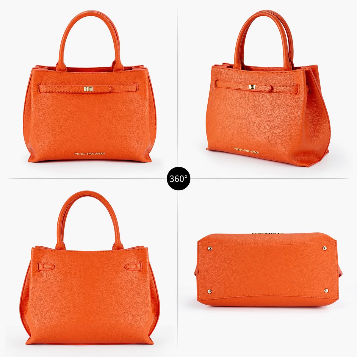 Elegante strukturierte Henkeltasche