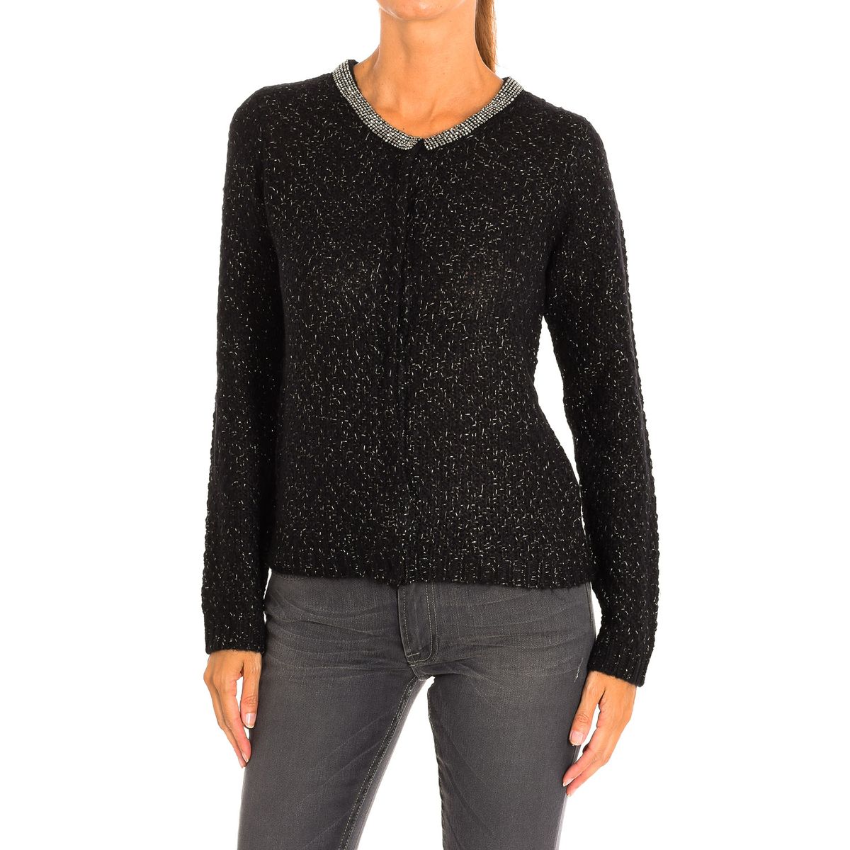 Elegante Strickjacke mit Rundhalsausschnitt