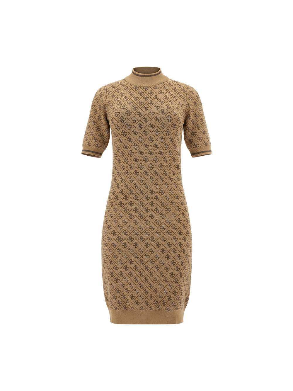 Jacquard-Strickminikleid mit Monogramm