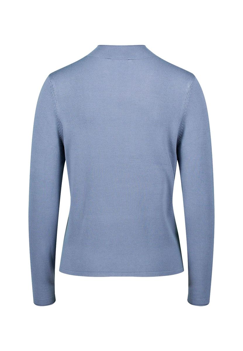 zero Feinstrickpullover mit hohem Kragen, blau, 34