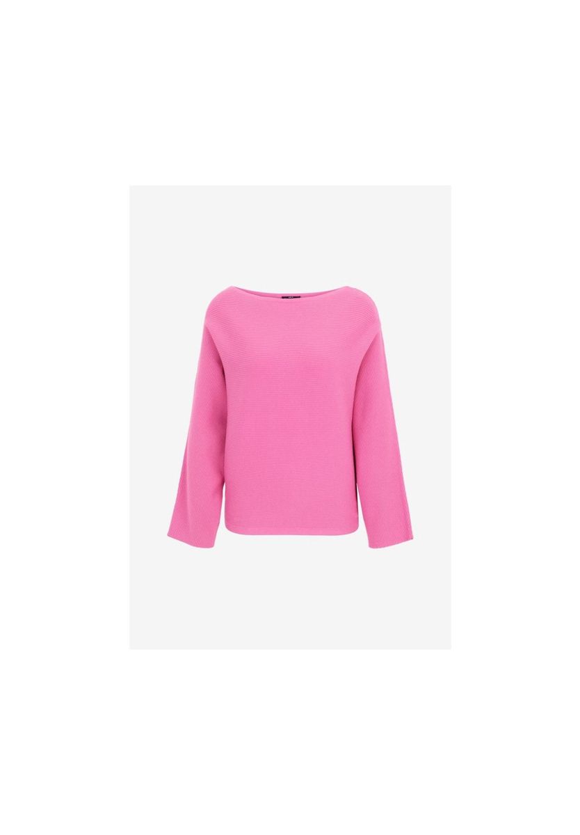 zero Strickpullover mit U-Bootausschnitt, pink, 34