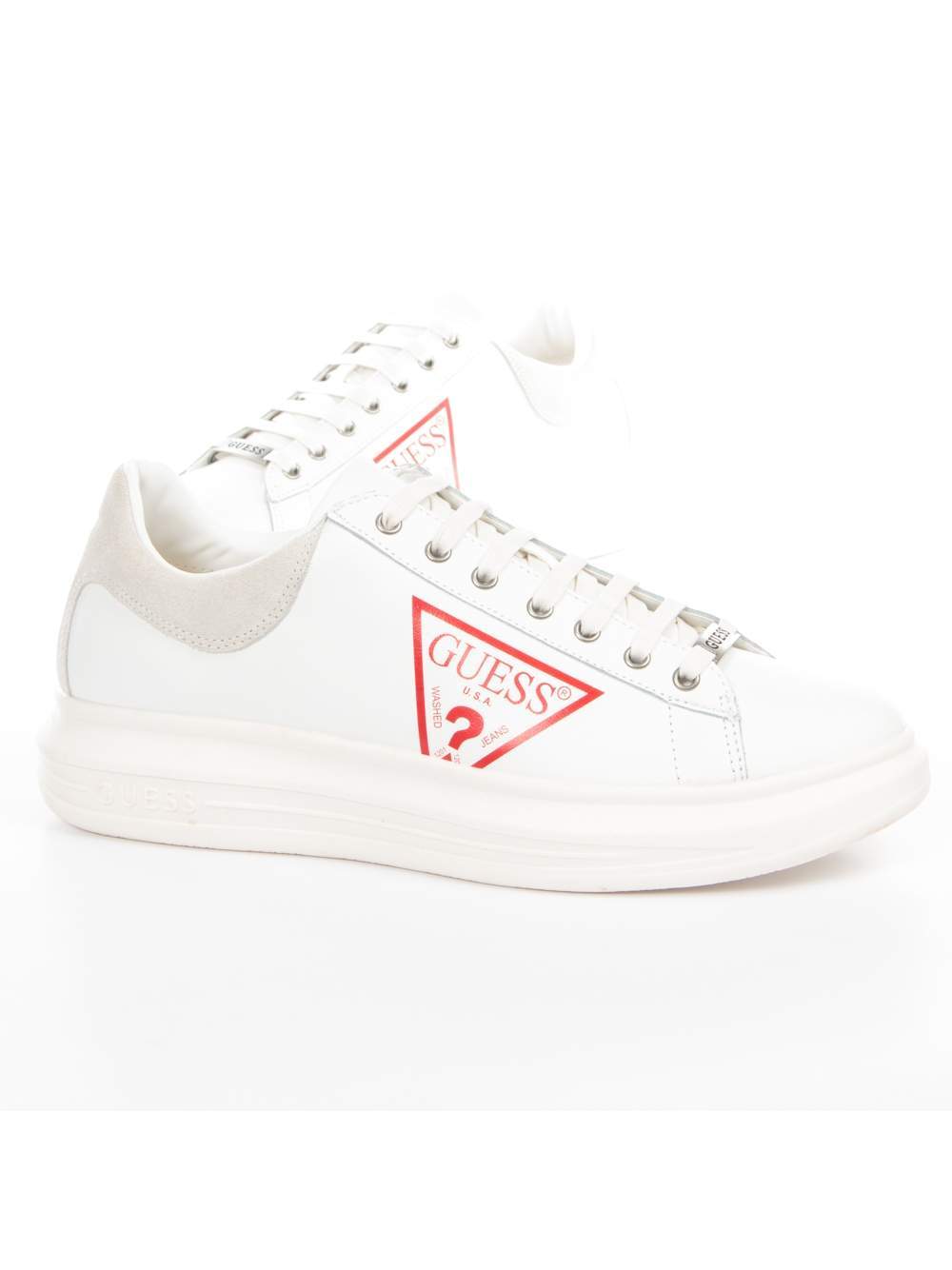 Leder-Sneaker mit Dreiecks-Logo