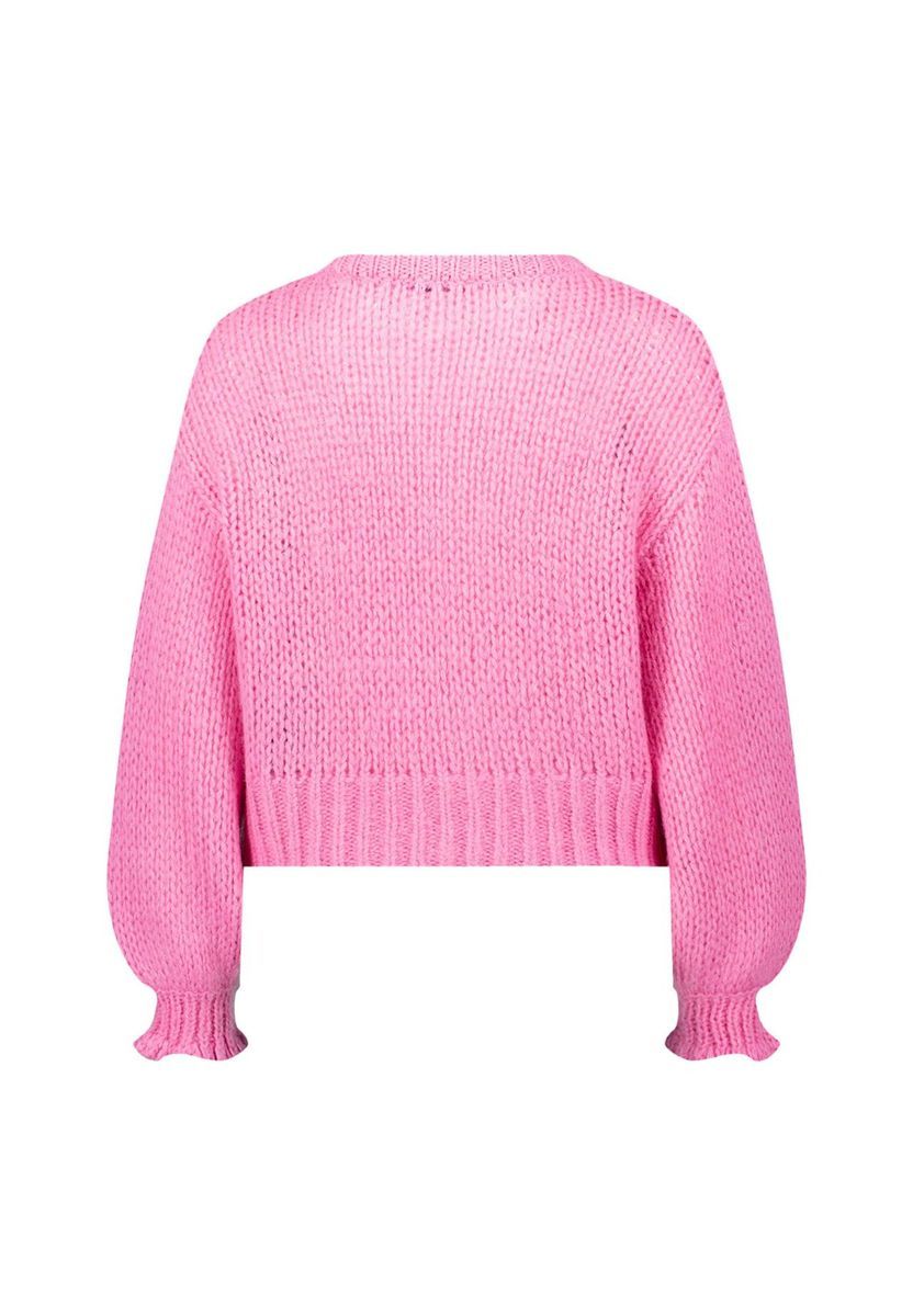 zero Pullover mit Logostickerei, pink, S