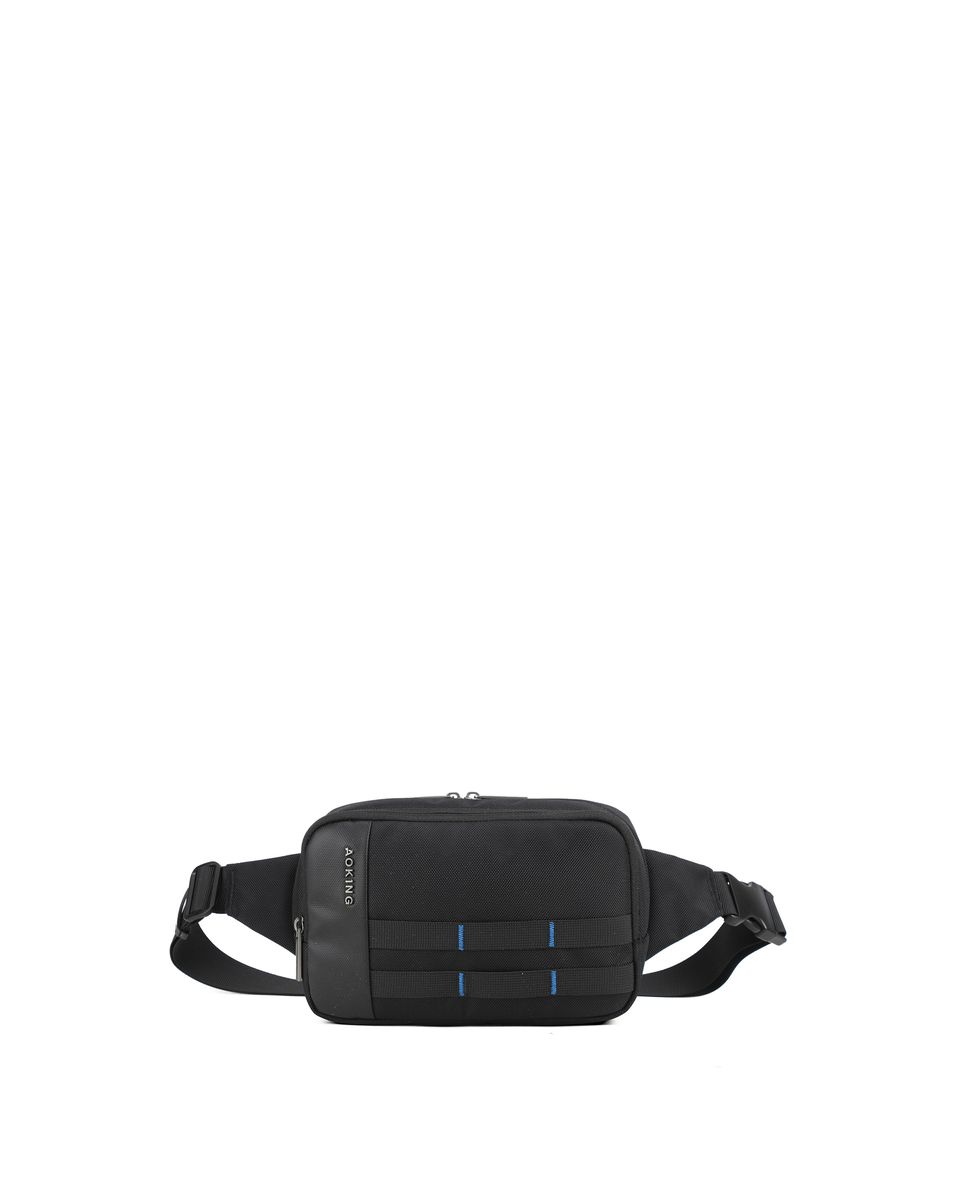 Unisex Schwarze Gürteltasche mit Taschen