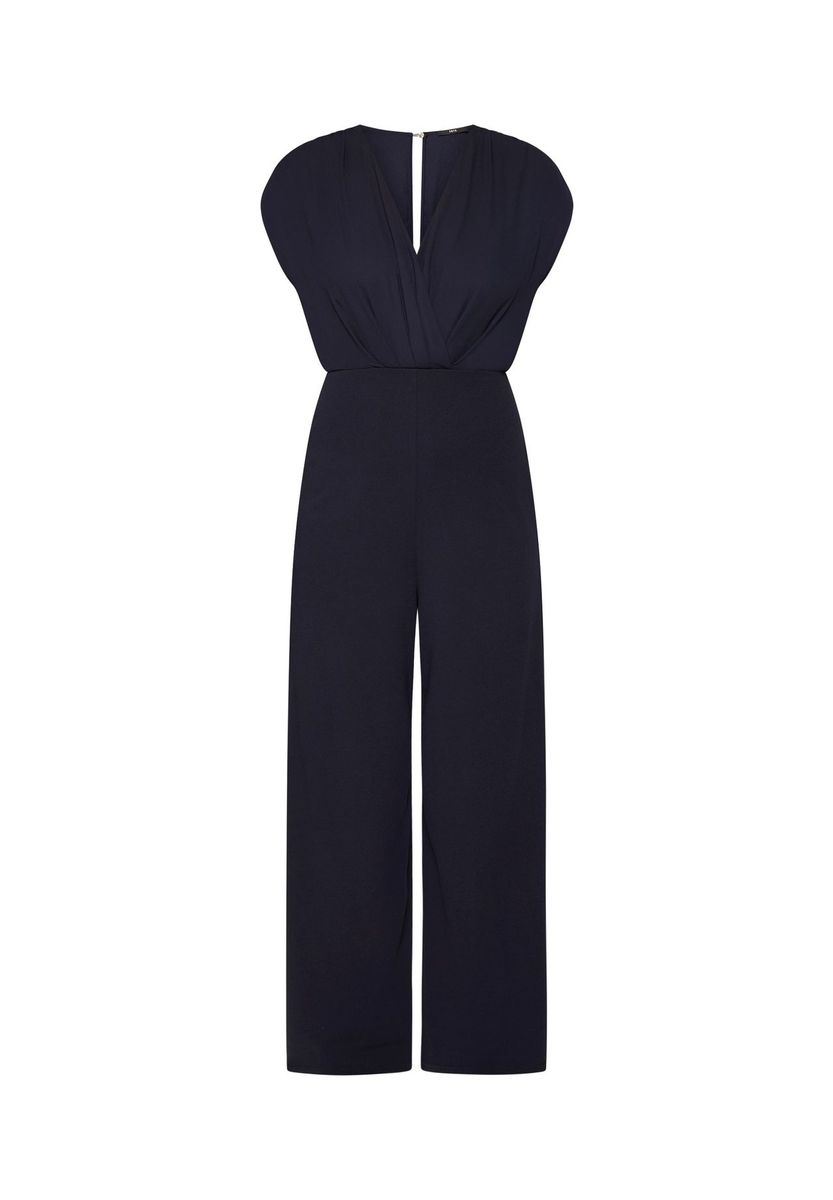 Eleganter Jumpsuit mit V-Ausschnitt und weitem Bein