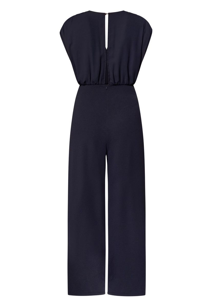 Eleganter Jumpsuit mit V-Ausschnitt und weitem Bein