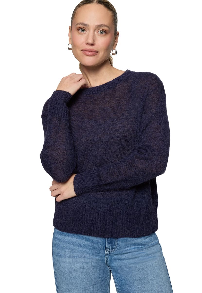 Klassischer Strickpullover mit Rundhalsausschnitt