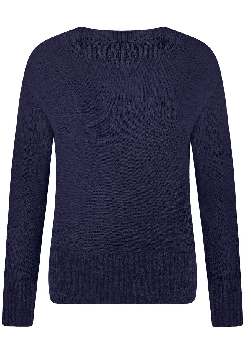 Klassischer Strickpullover mit Rundhalsausschnitt