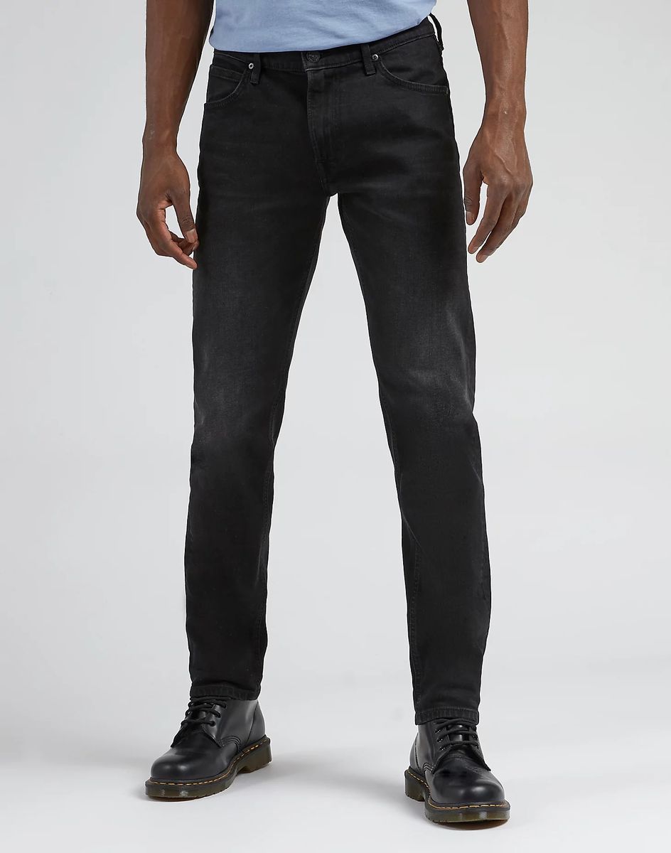 Herren Slim Fit Schwarze Jeans
