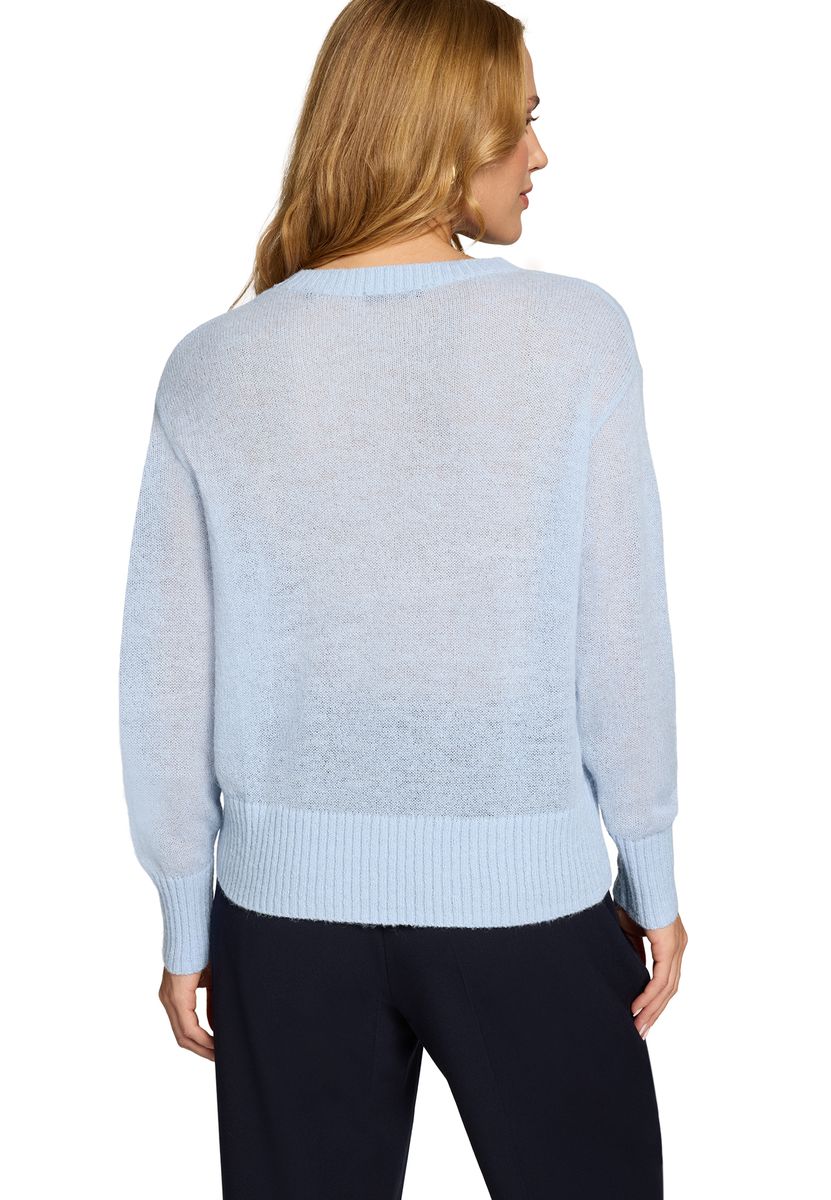 Klassischer Strickpullover mit Rundhalsausschnitt