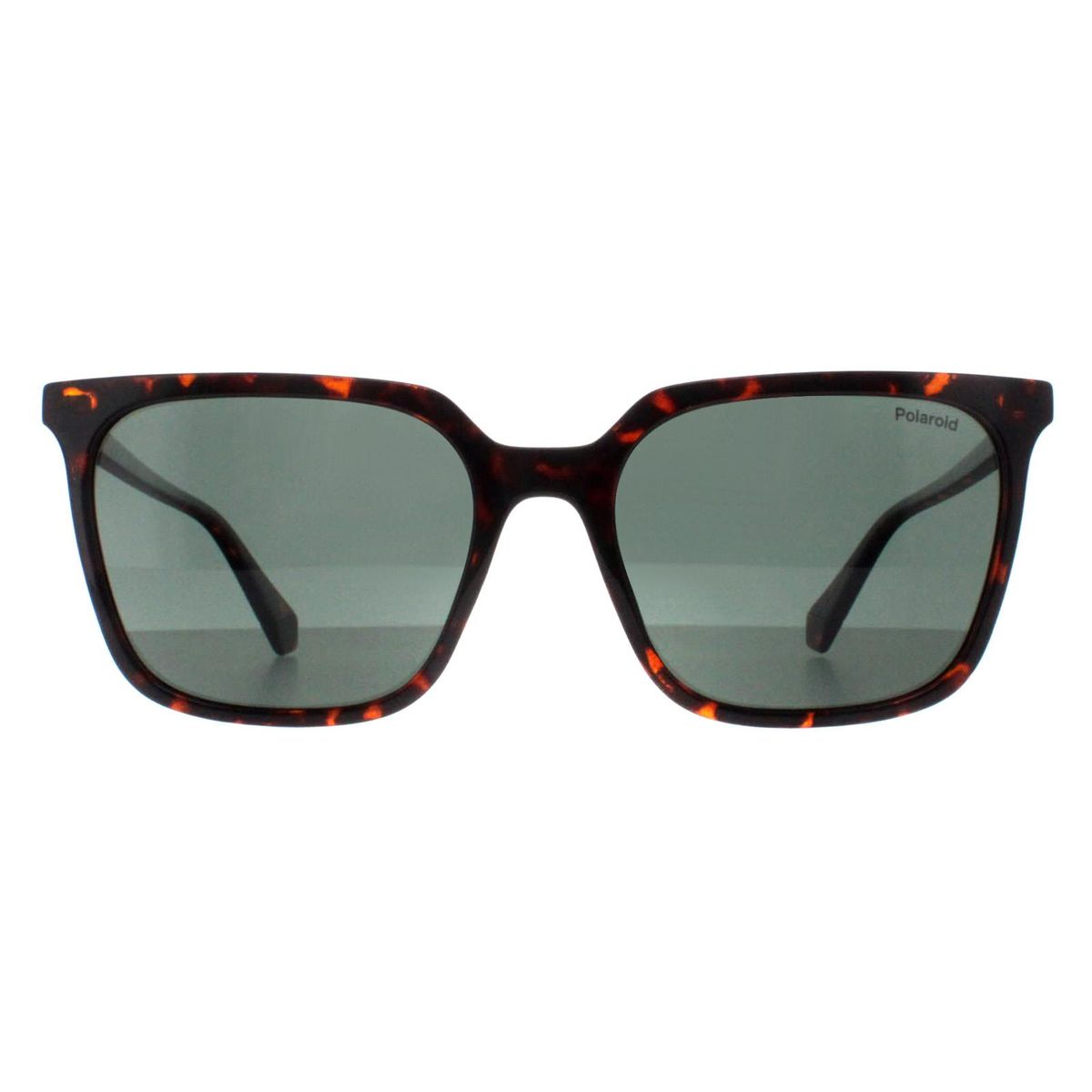 Quadratische polarisierte Sonnenbrille im Havanna-Stil