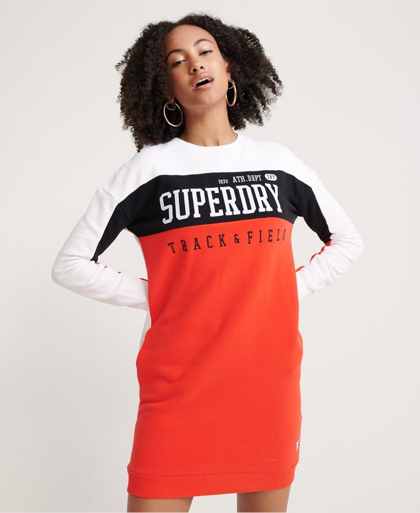 Sportliches Langarm-T-Shirt-Kleid mit Grafik